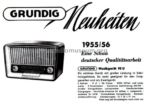 90U; Grundig Radio- (ID = 2734586) Radio