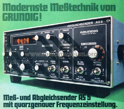 Abgleichsender AS5; Grundig Radio- (ID = 1038988) Equipment