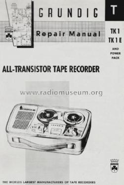 All-Transistor Tape Recorder TK 1E; Grundig Radio- (ID = 1185552) R-Player