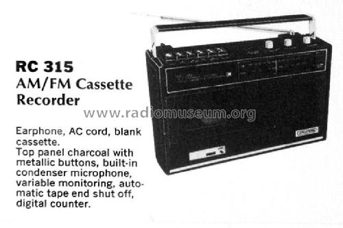 AM/FM Radio Cassette Recorder RC 315; Grundig Radio- (ID = 2508331) Radio