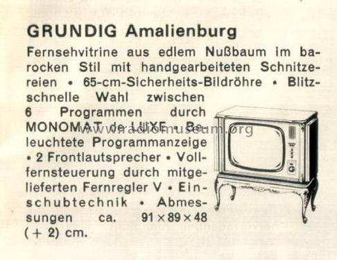 Amalienburg e ; Grundig Radio- (ID = 2137259) Television