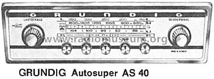 AS40; Grundig Radio- (ID = 31210) Car Radio