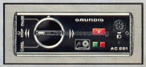 Auto-Cassetten-Tonbandgerät AC221; Grundig Radio- (ID = 480121) Reg-Riprod