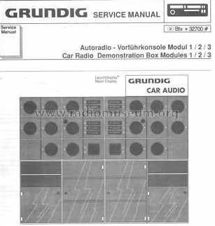 Autoradio-Vorführkonsole Modul 1/2/3 - Car Radio Demonstration Box Modules ; Grundig Radio- (ID = 1735223) A-courant