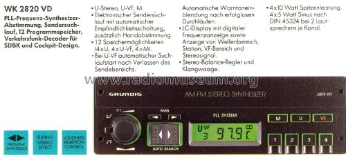 Autoradio WK 2820 VD; Grundig Radio- (ID = 2393628) Car Radio