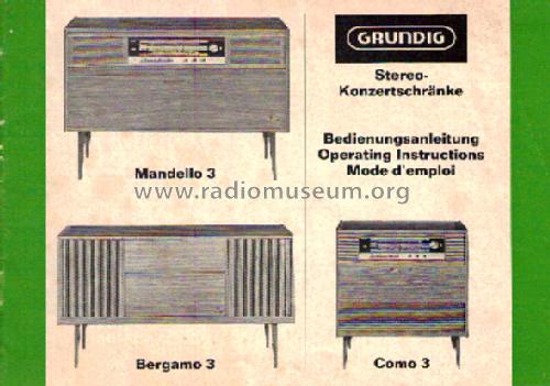 Bergamo 3 Ch= CS160MS; Grundig Radio- (ID = 367779) Radio