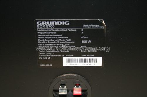 Box 5700; Grundig Radio- (ID = 1998978) Speaker-P