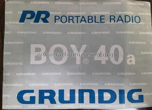 Boy 40a; Grundig Radio- (ID = 1969779) Radio