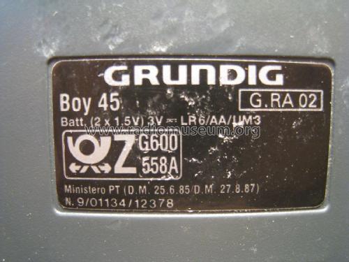 Boy 45; Grundig Radio- (ID = 2021580) Radio