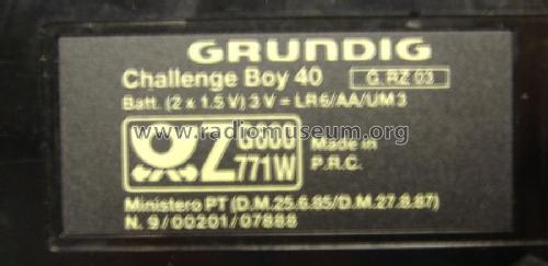 Challenge Boy 40 ; Grundig Radio- (ID = 1779499) Radio