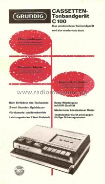 C100; Grundig Radio- (ID = 741403) R-Player