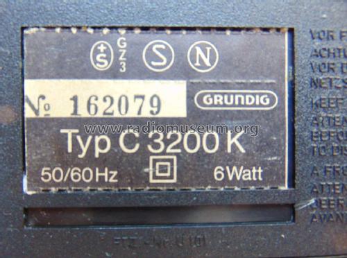 C3200K ; Grundig Radio- (ID = 2690759) Radio