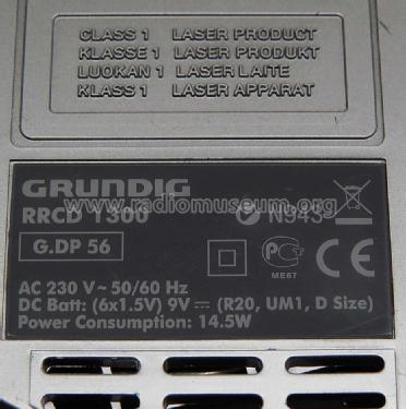 CD Radio Recorder RRCD 1300; Grundig Radio- (ID = 1713011) Radio