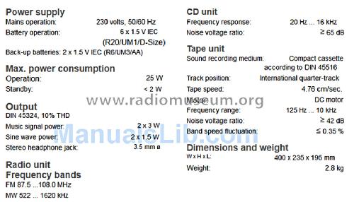 CD Radio Recorder RRCD 1300; Grundig Radio- (ID = 1713012) Radio