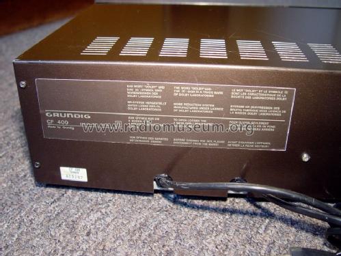 CF400; Grundig Radio- (ID = 1463176) Ton-Bild