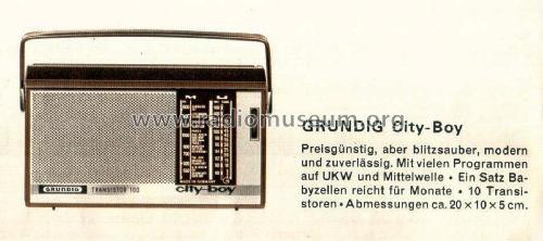 City-Boy 207a Transistor 100; Grundig Radio- (ID = 2134736) Radio