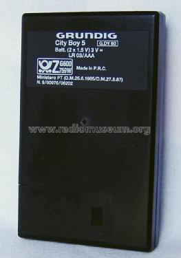 City Boy 5; Grundig Radio- (ID = 1792289) Radio