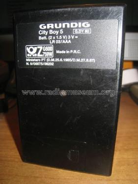 City Boy 5; Grundig Radio- (ID = 1894816) Radio