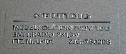 Clock-Boy 100; Grundig Radio- (ID = 1640372) Radio