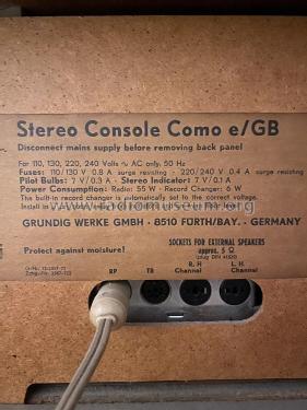 Stereo-Console Como e/GB Ch= CS200; Grundig Radio- (ID = 2881218) Radio