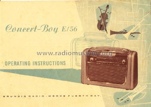 Concert-Boy E/56; Grundig Radio- (ID = 2262072) Radio