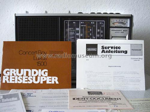 Concert-Boy Luxus 1500; Grundig Radio- (ID = 749680) Radio