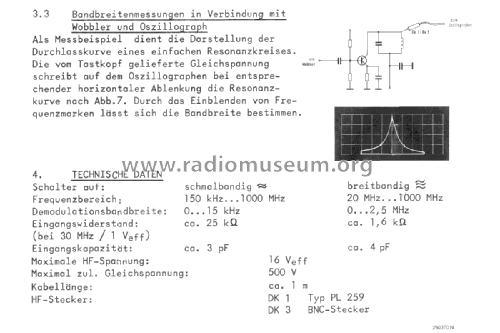 Demodulatortastkopf DK 1, DK 3; Grundig Radio- (ID = 2809173) Equipment