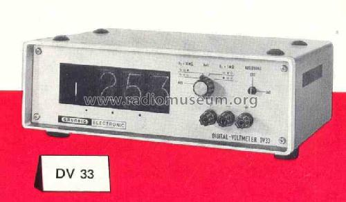 Digital-Voltmeter DV33; Grundig Radio- (ID = 539524) Equipment