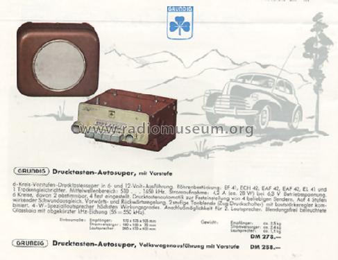 Drucktasten-Autosuper AS52; Grundig Radio- (ID = 707310) Car Radio