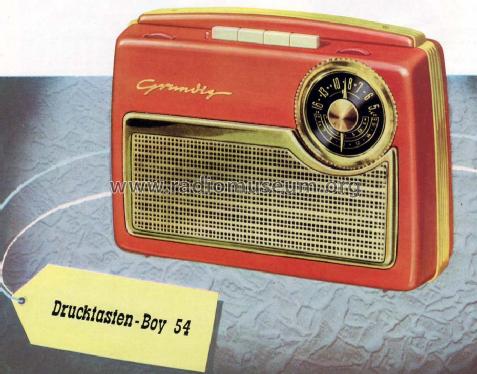 Drucktasten-Boy 54 E; Grundig Radio- (ID = 1285539) Radio