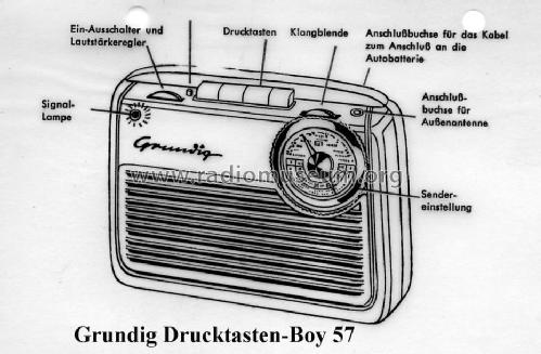 Drucktasten-Boy 57; Grundig Radio- (ID = 53219) Radio