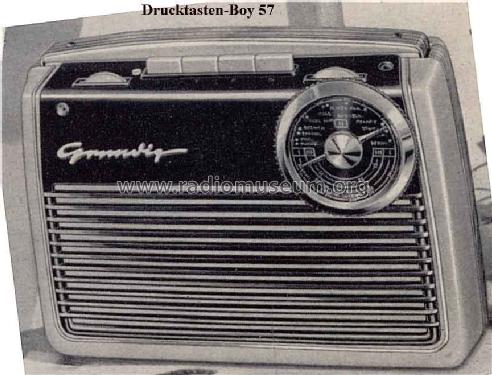 Drucktasten-Boy 57; Grundig Radio- (ID = 79091) Radio