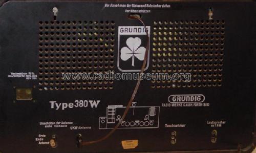 Drucktastensuper 380W/UKW; Grundig Radio- (ID = 3522) Radio