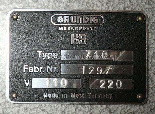Elektronischer Schalter 710; Grundig Radio- (ID = 1314880) Equipment