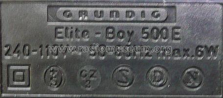 Elite-Boy 500 E; Grundig Radio- (ID = 631008) Radio