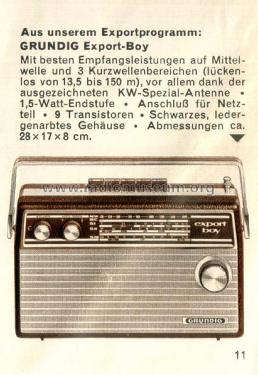Export-Boy 207; Grundig Radio- (ID = 2134946) Radio