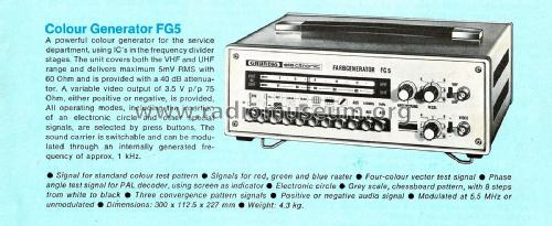Farbgenerator FG5 6231-1101; Grundig Radio- (ID = 2490808) Equipment