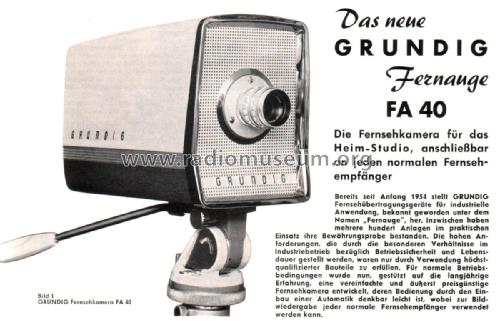 Fernauge FA40; Grundig Radio- (ID = 2288735) TV-studio