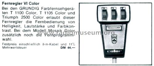 Fernregler VI Color 7641-017.01; Grundig Radio- (ID = 2490296) Misc