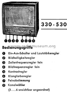 Fernseh-Tischgerät 330; Grundig Radio- (ID = 2641496) Television