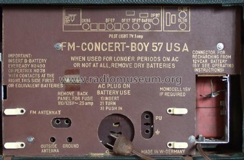 FM-Concert-Boy 57 USA ; Grundig Radio- (ID = 343387) Radio