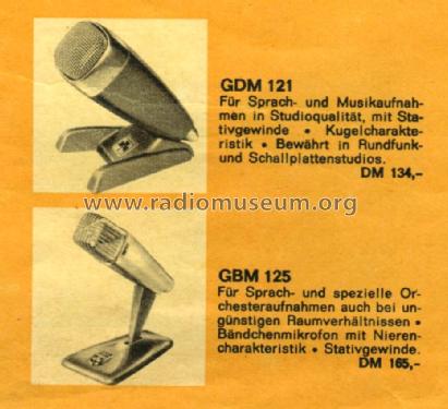 GDM121; Grundig Radio- (ID = 1102494) Micrófono/PU