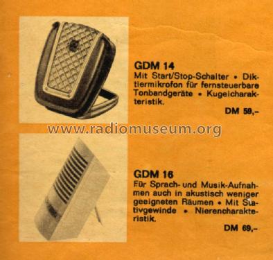 GDM16; Grundig Radio- (ID = 1102493) Microphone/PU