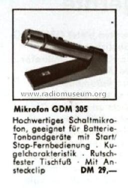 GDM305; Grundig Radio- (ID = 504945) Microphone/PU