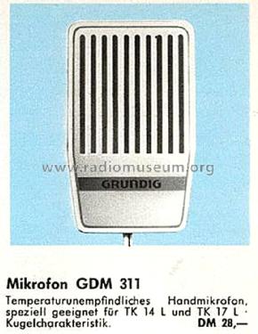 GDM311; Grundig Radio- (ID = 2489404) Microphone/PU