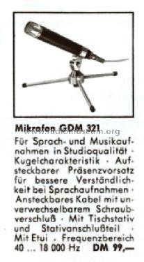 GDM321; Grundig Radio- (ID = 475766) Microphone/PU