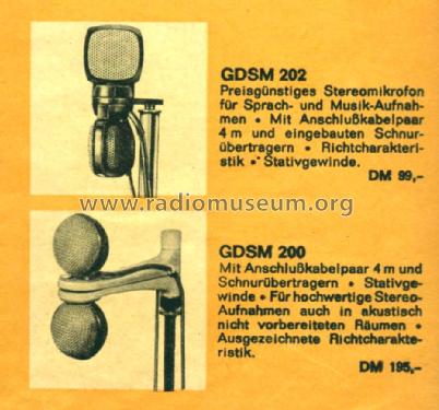 GDSM200; Grundig Radio- (ID = 1102496) Microphone/PU