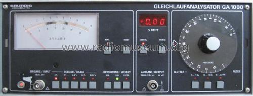 Gleichlaufanalysator GA1000; Grundig Radio- (ID = 1170613) Equipment