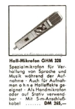 Hall-Mikrofon GHM 328; Grundig Radio- (ID = 507739) Microfono/PU