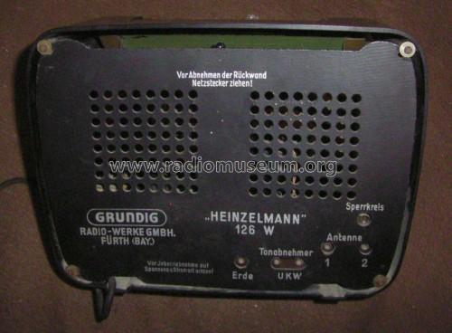 Heinzelmann 126W; Grundig Radio- (ID = 361462) Radio